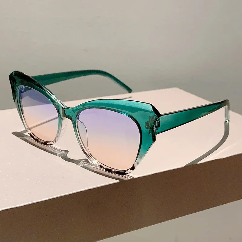 Runde Cat-Eye-Sonnenbrille für Damen und Herren, runde Sonnenbrille, bunte Sonnenbrille, Brillen für Männer und Frauen – Detail 14