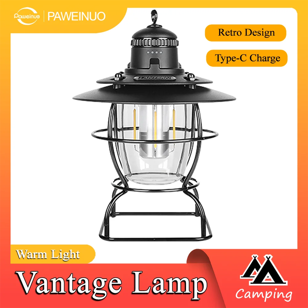 Vintage Rechargeable Led Lamp  Camping Lantern Usb Port - Camping Portable  Lantern - Aliexpress