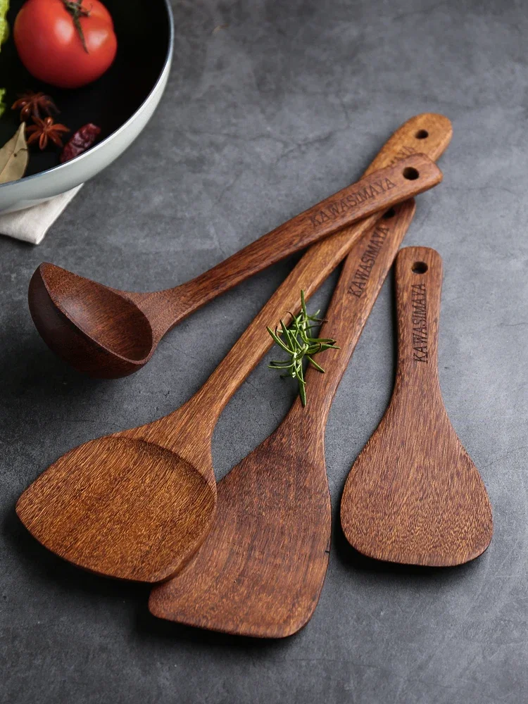 Chicken Fin Wood Spatula Non-stick High Temperature Resistant Soup Rice Spoon Kitchen Utensils
