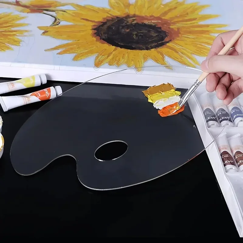 1Pcs Transparent Palette Acrylic Palette Fine Arts Oil Painting Gouache Acrylic Painting