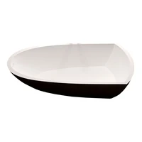 1800mm Solid Surface Stone Bathtub Rectangular Freestanding Corian Exterior Black Interior White Finishing Tub RS6592G 1