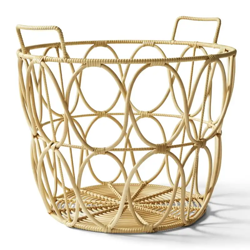 

Natural Poly Rattan Open Weave Round Basket Butter churner Butter holder Butter churner Butter holder