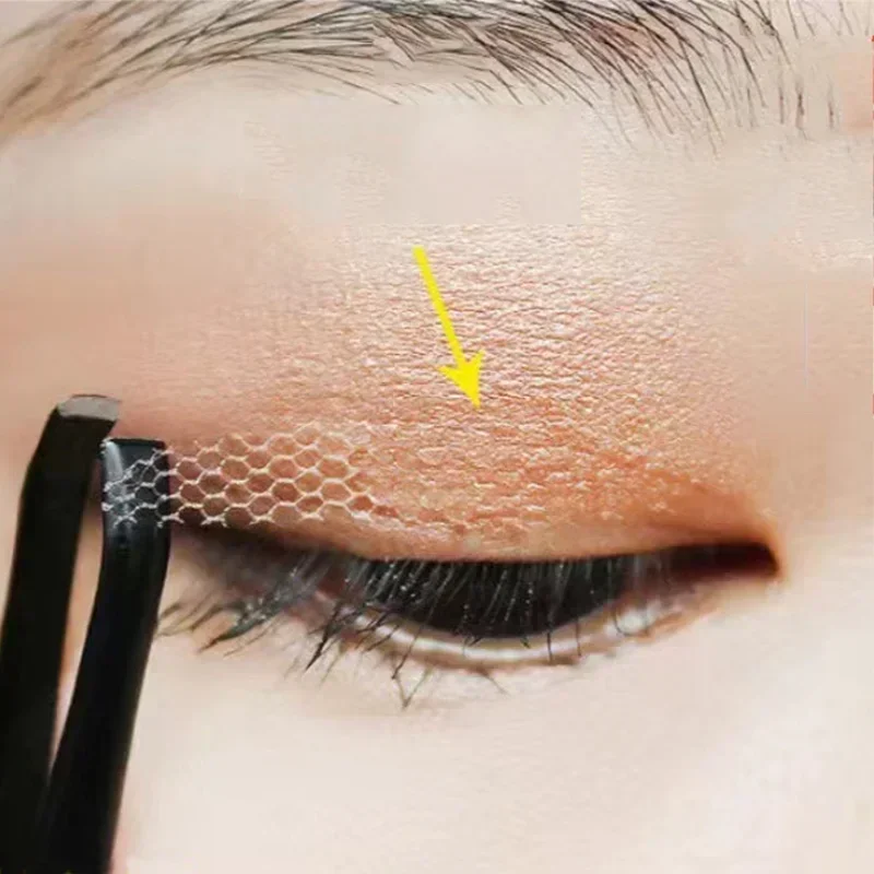 

Lace Mesh Eyelid Stickers Breathable Natural Double Eyelid Tape Big Eyes Lift Beige Strips Non-marking Self-adhesive Eyes Tools