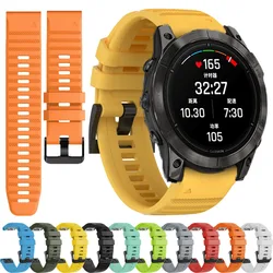 QuickFit 26mm 22mm Watch Strap For Garmin Fenix 7X 7 Pro Sapphire Solar Silicone Watchband 6X 6 Pro 5X 5 Plus Instinct2 Bracelet