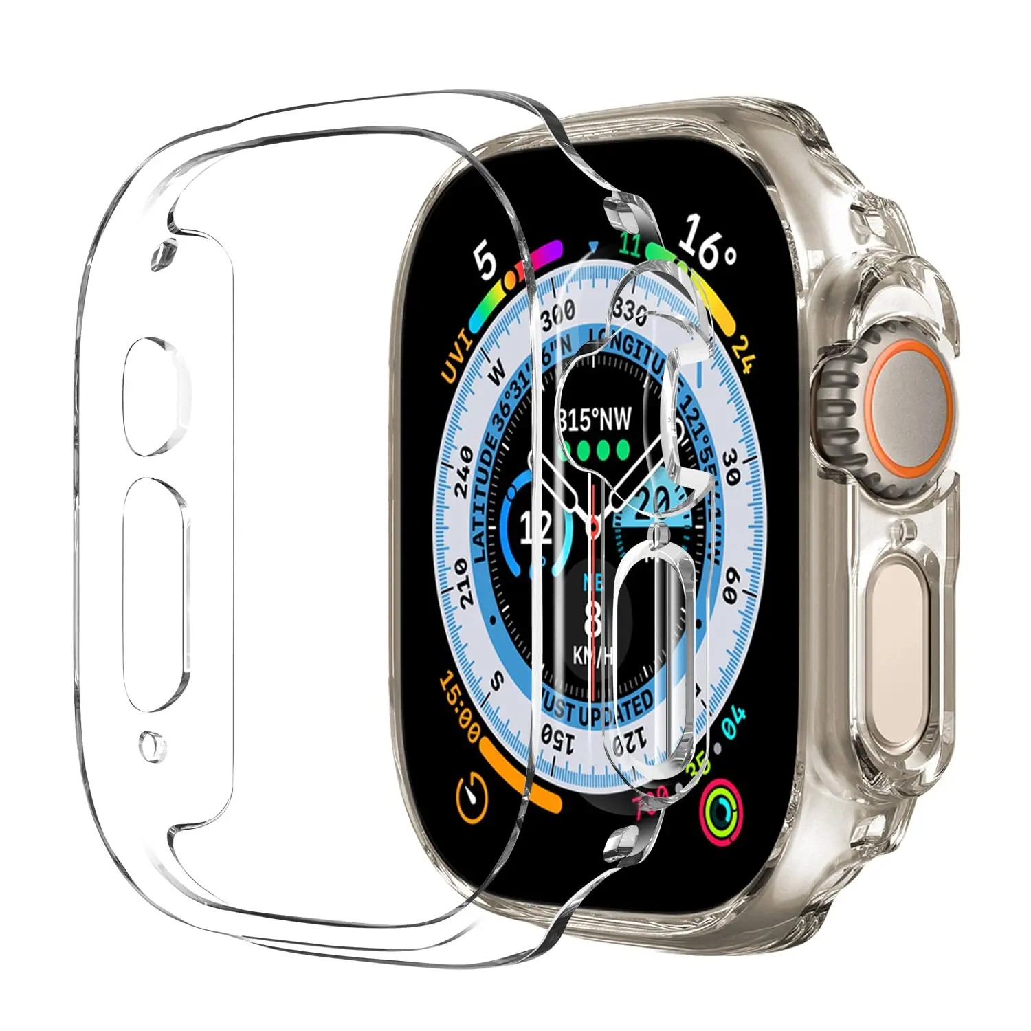 Cover for Apple watch case 44mm 40mm 42mm 38mm All around TPU Clear Protector Bumper Apple watch