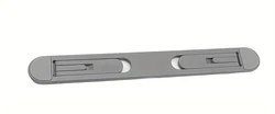 Ergonomic Foldable Laptop Stand with Integrated Keyboard and Tablet Holder (Grey)