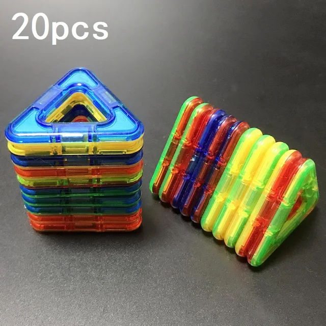 20pcs Big Magnetic Blocks DIY Building Bricks Designer Constructor Magnet Model Educational Game Toys For Children Kids Gift 2