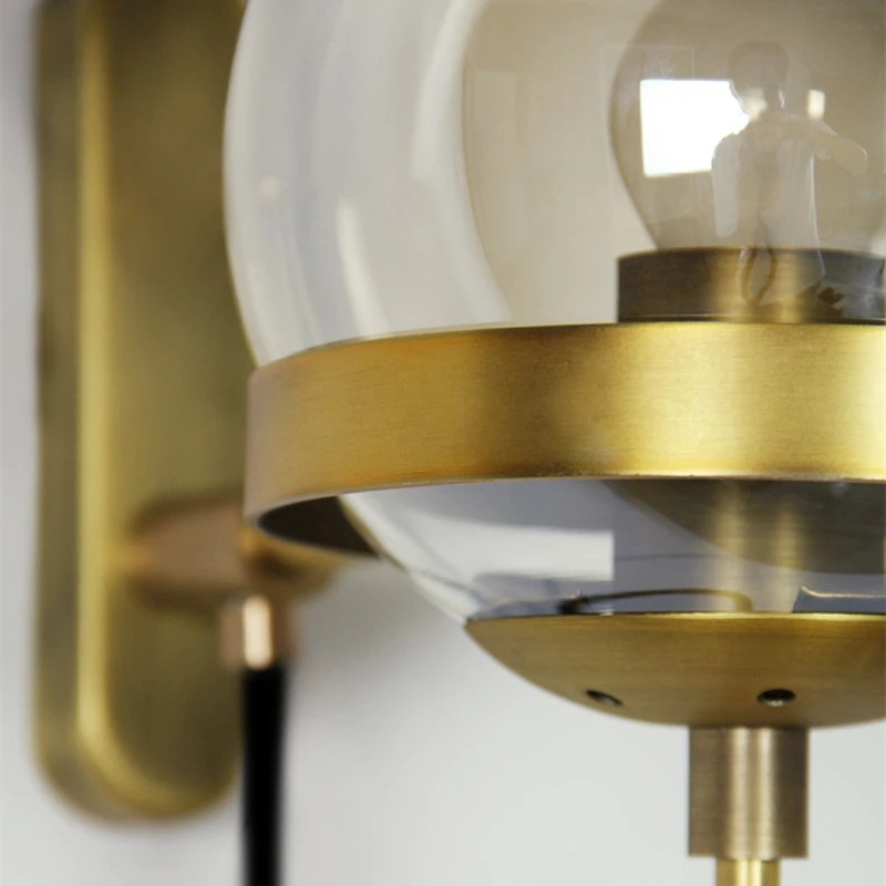 모던한 유리공 벽 램프, 북유럽 스타일, 거실, 침실, 로프트, 침대 머리맡, 벽등, 인더스트리얼 욕실 조명 기구, E27 거울 조명