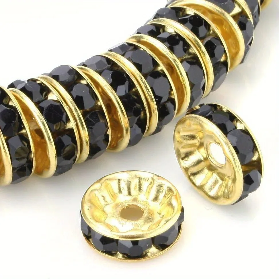 120 Stück 8mm Farbige Flache Runde Eingelegte Wasserdiamanten Lose Abstandsperlen, DIY Armband, Kleidungszubehör, Schmuckherstellung – Detail 15