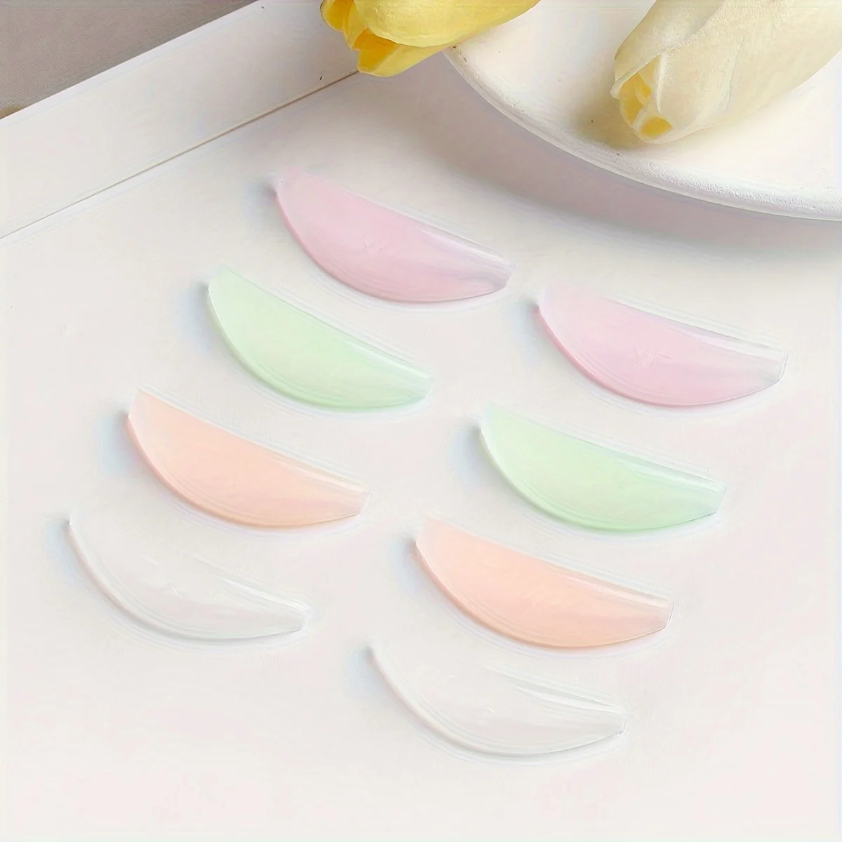 4쌍의 속눈썹 리프트 실리콘 패드 키트 - 더 길고 풍성한 속눈썹을 위한 아이 ..