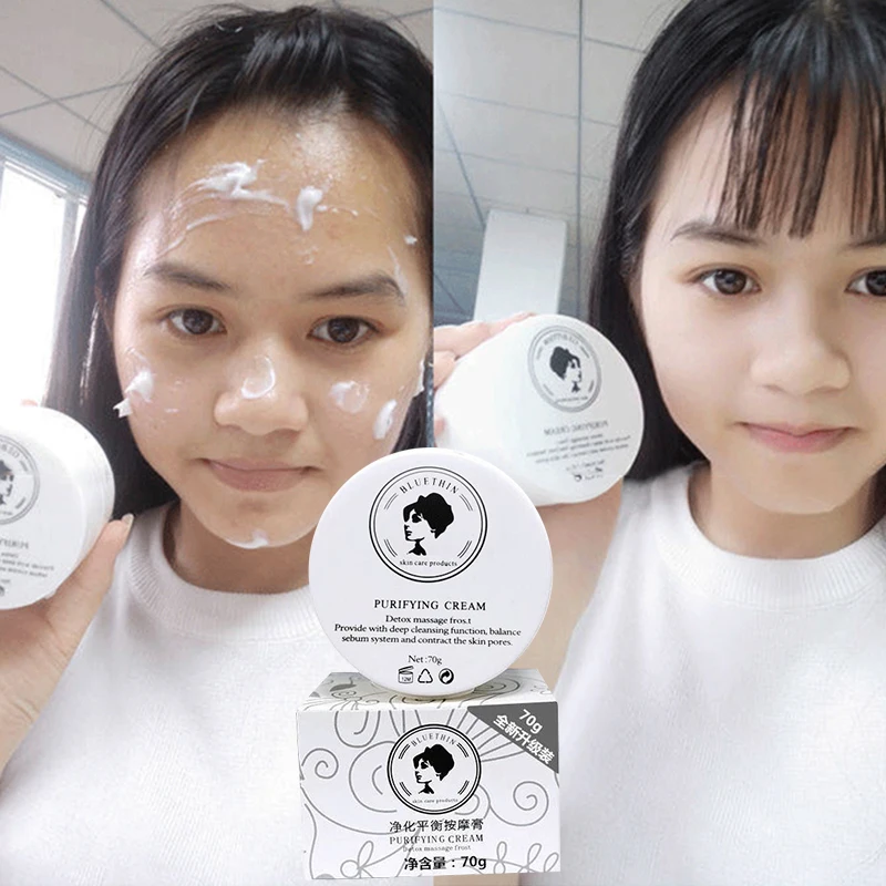 

1PC Purifying Cream Facial Skin Face Care Detox Care Whitening Deep Cleansing Dark Spot Acne Moisturizing Brightening Skin Care
