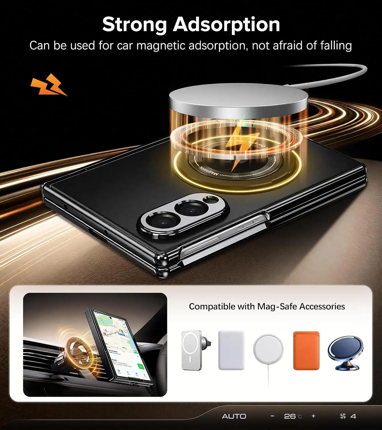 Full-Body Protective Case with Built-in Screen Protector and Rotating Magnetic Kickstand