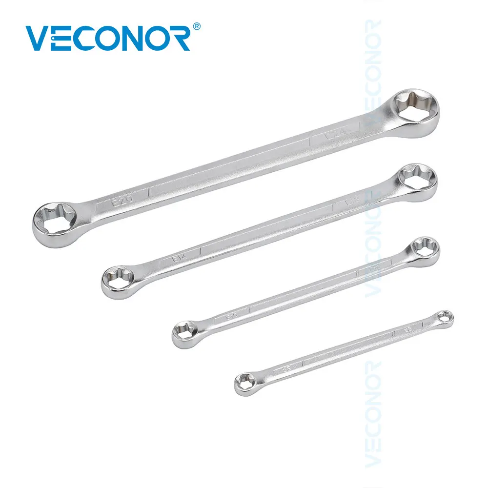 

4Pcs Star Wrench of Key Set Spanner Set Wrench Tools Dull Polished Double End Car Repair Tools Spanner Set Chrome-vanadium Steel