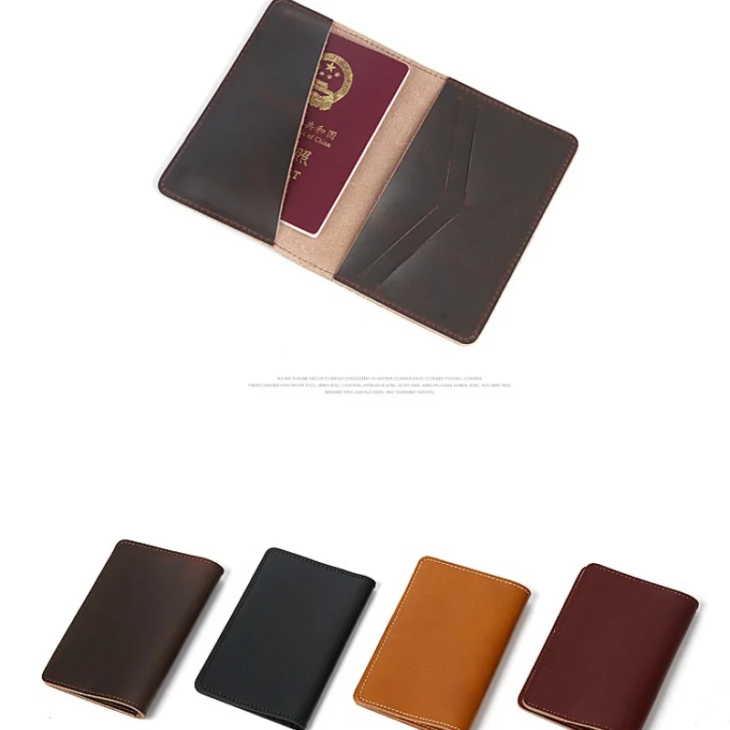 Thin passport bag cover leather man women travel passport holder credit card holder case wallet protector cover case wallet card holder passport holder