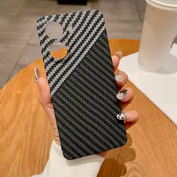 Sleek Carbon Fiber Grain Ultra - Thin Protective Case for Redmi Turbo 4 (Black White)