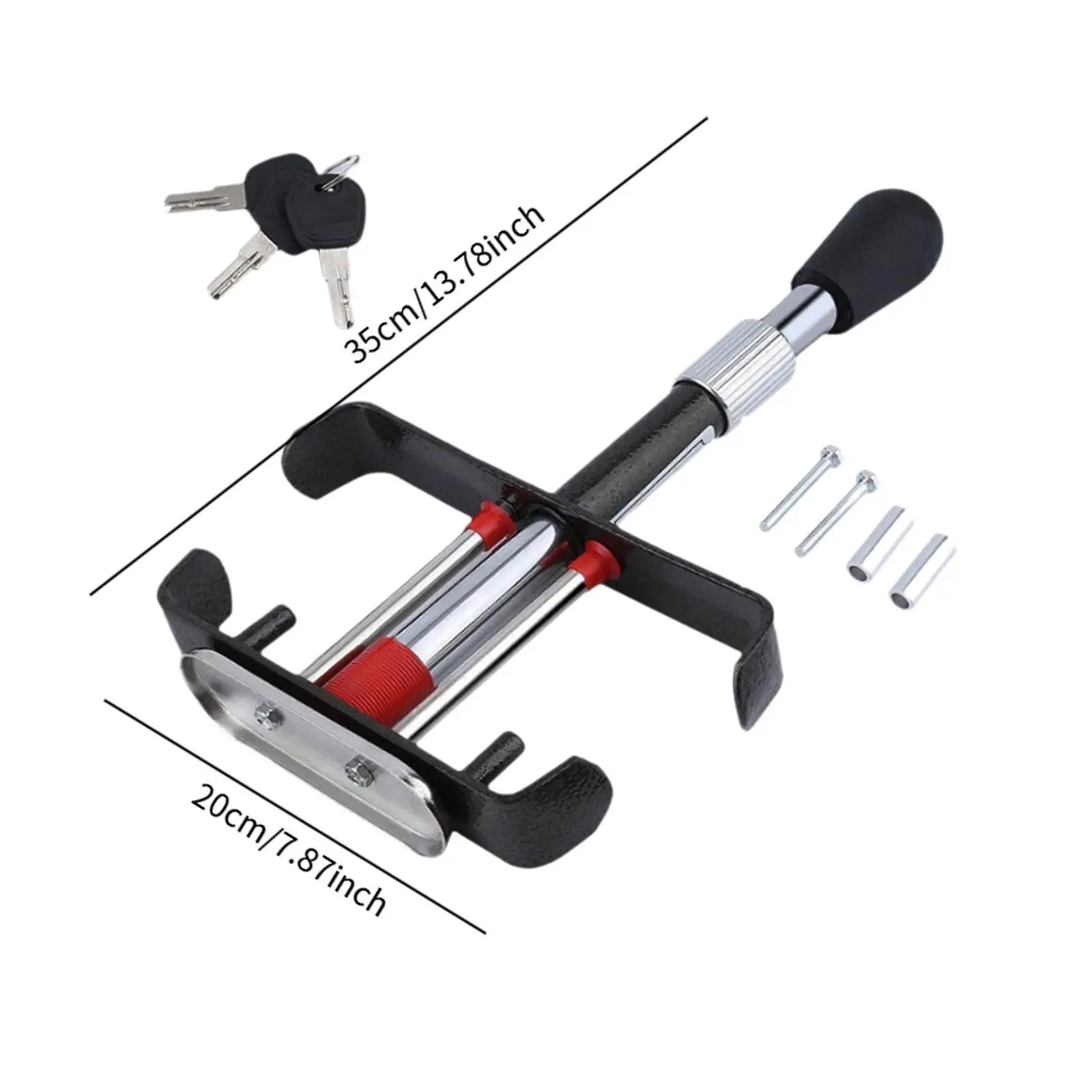 Anti Theft Steel Brake Clutch Pedal Lock Adjustable Car Security Lock Device for Manual Cars and Vans