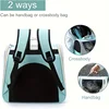 Large capacity collapsible pet backpack with zip closure, handle and mesh vent, perfect for cats and small dogs traveling 3