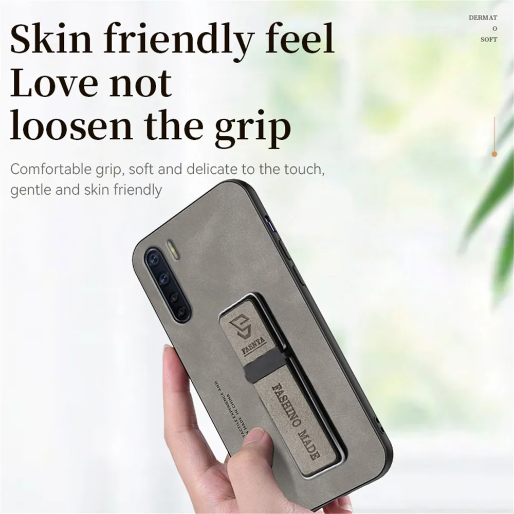 Luxury Sheepskin Magnetic Leather Phone Case with Stand Cover