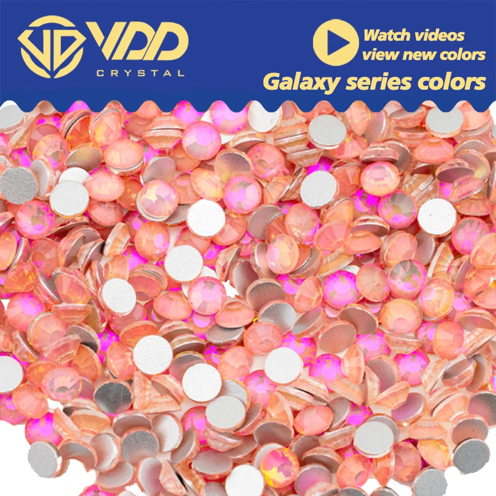 VDD 415 Galaxy-Rose SS4-SS50 Glas-Strasssteine, Kristall, hochwertige Flatback-Steine für Nagelkunst, DIY, Basteldekorationen