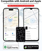Smart Wallet Tracker Rechargeable Dual System Item Finder Compatible with Apple Find My & Android "Find Hub Device" APP - Image 3