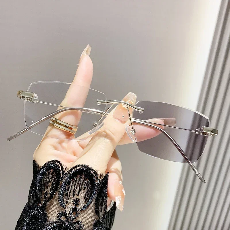 Intelligent Photochromic Myopia Glasses Women Retro Trendy Minus Sight Sunglasses 2 in 1 Farsighted Eyewear Diopter Prescription 4