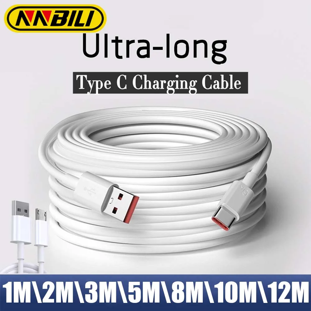 NNBILI Universal 6A Fast Charge Micro USB & USB Type C Cable - Multiple Length Options