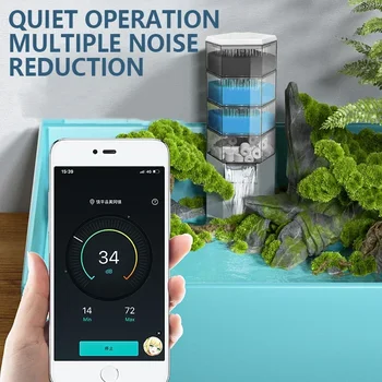 Silent Turtle Tank Filter Fecal ปั๊มดูด ปั๊มดูดต่ํา ปั๊มหมุนเวียนน้ําตก อุปกรณ์กรองระดับน้ําต่ํา 2