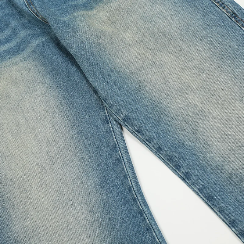 UPRAKF Pocket Jeans Straight-leg Distressed Denim Autumn Fashion Basic High Street Winter Pants Casual High Waist Wide Leg