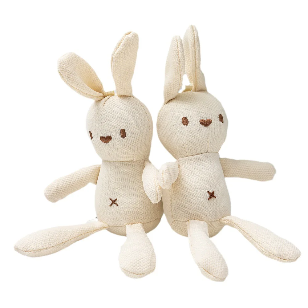 Cute 20cm Rabbit Doll Christmas Bunny Sleeping Mate Stuffed Plush Toy Appease Toy Kawaii Soft Key Pendant Birthyday Gift