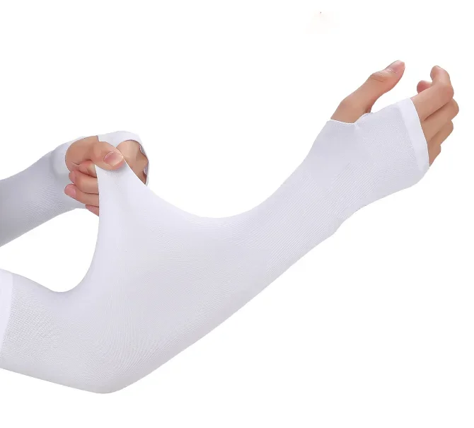 Lange handschoenen zon uv bescherming handbeschermer cover arm mouwen ijs zijde zonnebrandcrème mouwen outdoor arm warmer half vinger mouwen