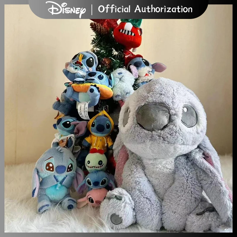 

45CM New Disney Sparkling Grey Lilo & Stitch Shiny Doll Cartoon Plush Toy Cute Anime Stuffed Kawaii Children's Birthday Gift