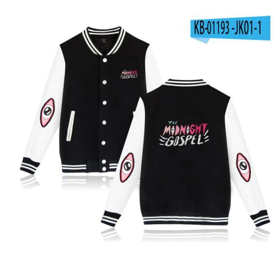 The Midnight Gospel Baseball Uniform Men's Jackets Streetwear Hip Hop Harajuku Sweatshirt Clancy Gilroy Hoodie Funny Clothes