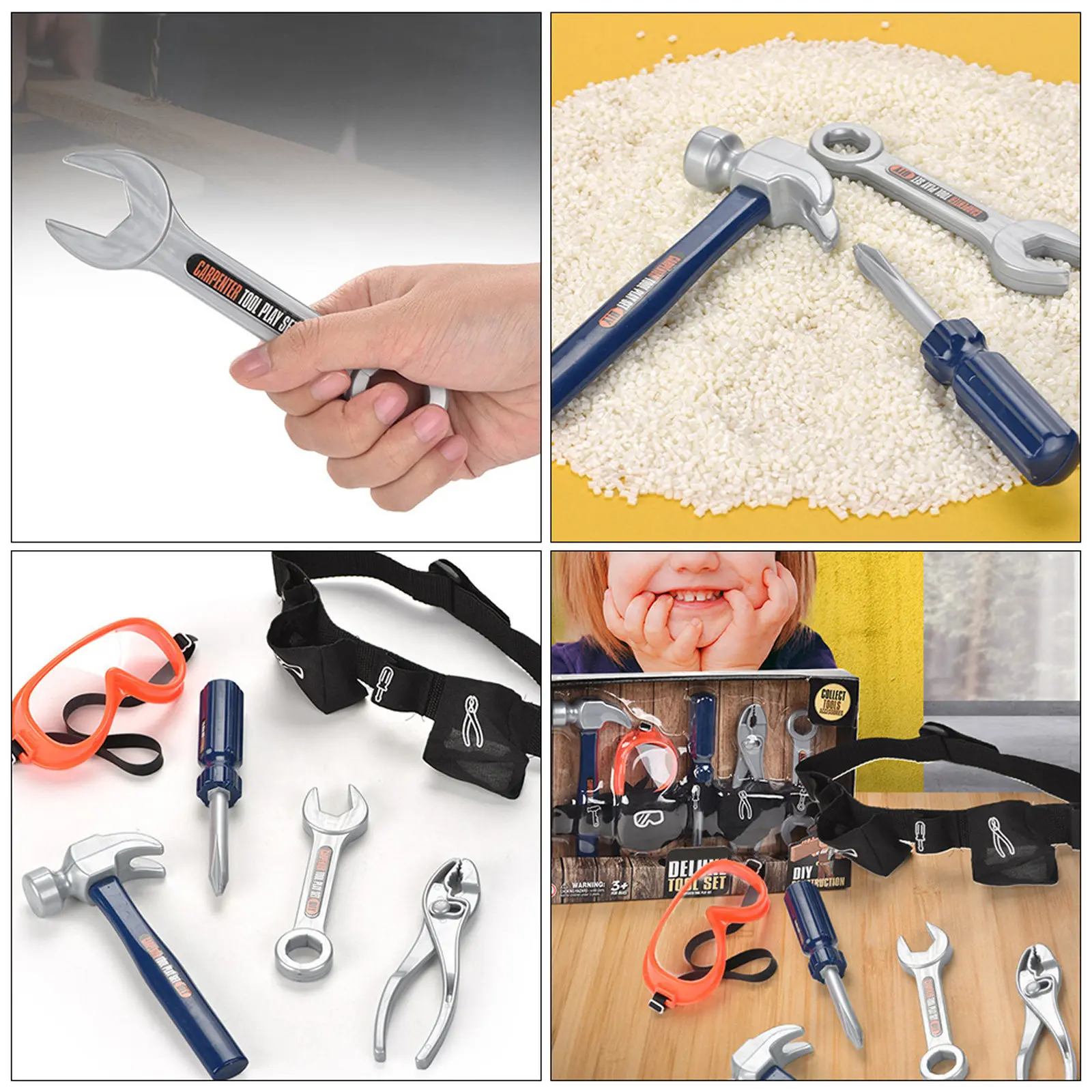 1세트 시뮬레이션 수리 도구 어린이를 위한 교육용 장난감 DIY 키트 상상력과 감각 능력 향상 시뮬레이션 수리 도구