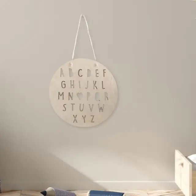 Ins Fal Függő Skandináv Stílusú Kerek Fa Chipes Függés Nélkül Díszítse A Kreatív Gyermekeket Lógása - Image 4