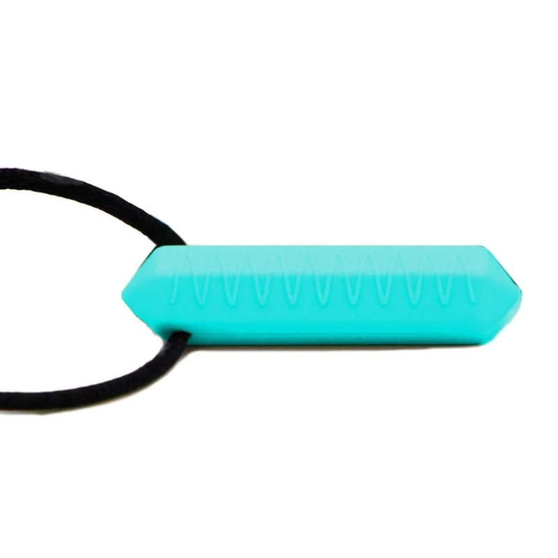Stylish Silicone Pendant Necklace Chew Necklace Sensory Toy Provides Orals Stimulation Relieves Discomfort for All Age