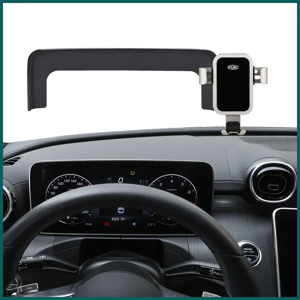 Multimedia Dashboard Screen 12.3inch Phone Holder For Mercedes Benz EQE Screen Frame Phone Bracket Cradle For EQE