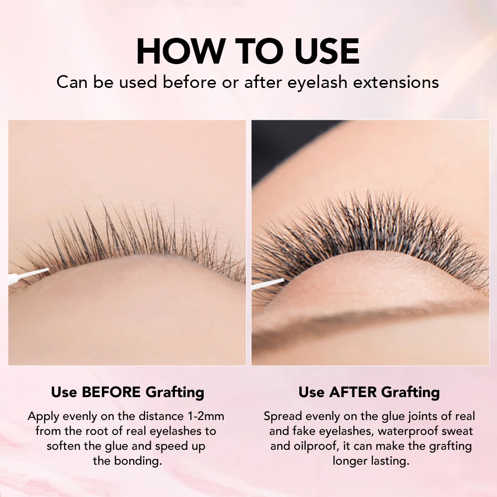 Eyelash Glue NATUHANA Lash Bonder for Eyelash Extensions Sealant Longer Retention Waterproof Oil-Proof Super Bonder Glue Accelerator