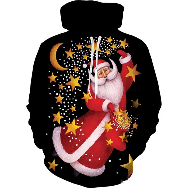 

Christmas Gift 3D Printed Hoodies For Mens Women Clothes Casual Long Sleeve Pullovers Sweatshirt Santa Claus Pattern Hooded Tops