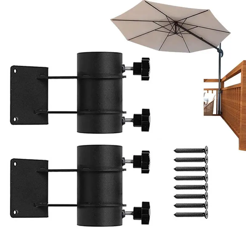 

Patio Umbrella Holder Corner Mount Heavy-Duty Patio Umbrella Holder Adjustable Deck Umbrella Mount Used For Deck Railing Mount
