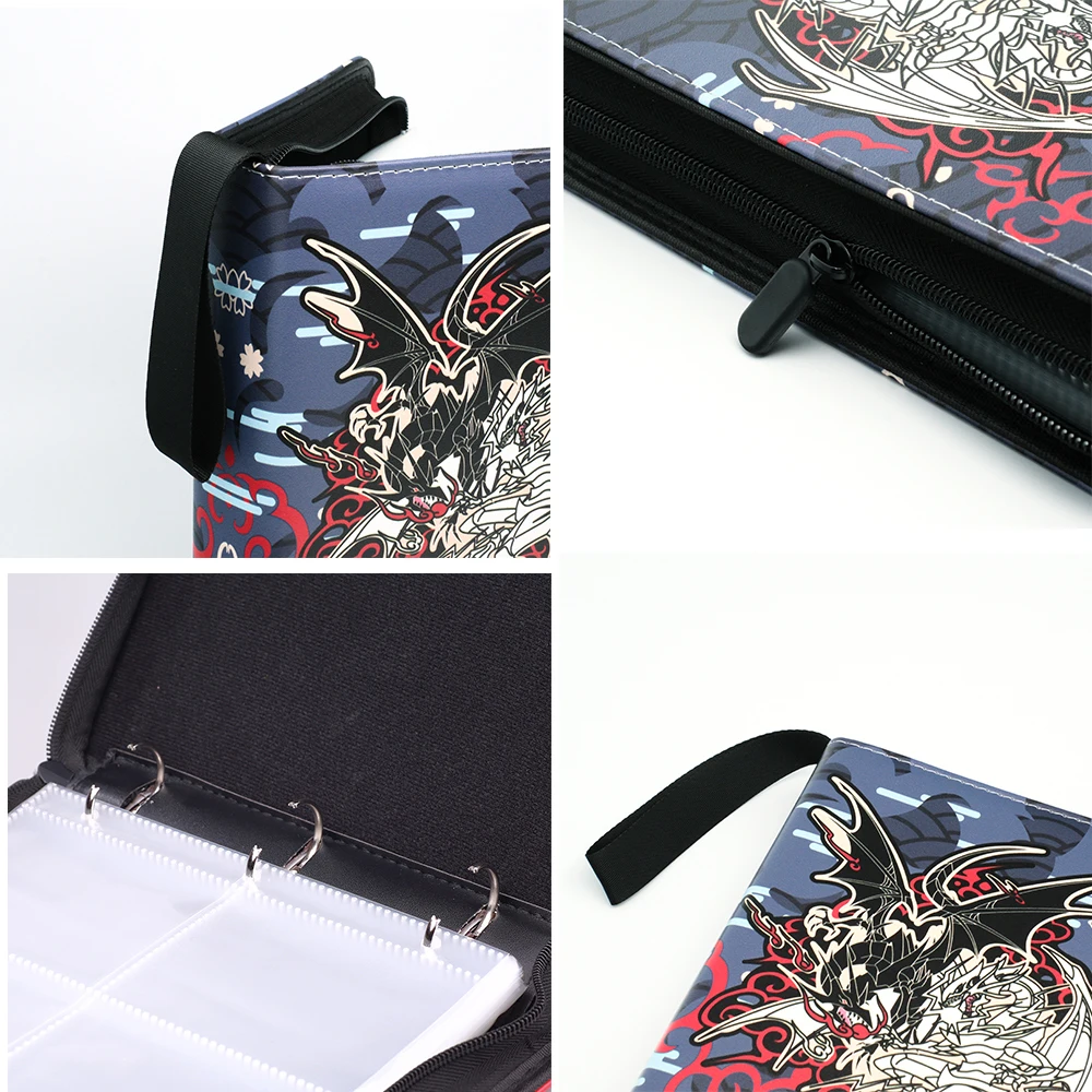Yu-Gi-Oh Blue-Eyes White Dragon 4-Pocket Trading Card Binder Album