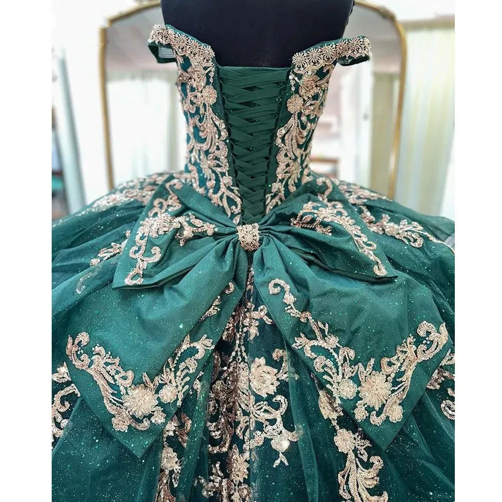 emerald green dress mini One-Shoulder Emerald Green Ball Gown