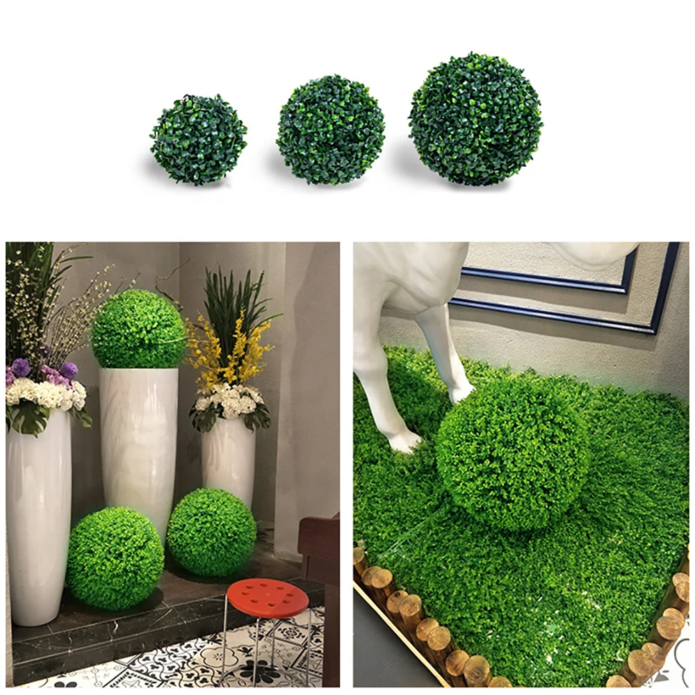 1PC Green Leaf Fake Ball Sfera Bosso Artificiale Sintetica Foglie Verdi  Finto Palla 40 Cm For Indoors And Outdoors Home Decor - AliExpress