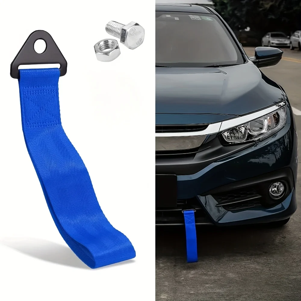 Nylon Tow Strap 26cm Nylon Tow Strap High-Strength Car Racing Tow Ropes Towing Trailer Ropes Auto Trailer Bumper Strap