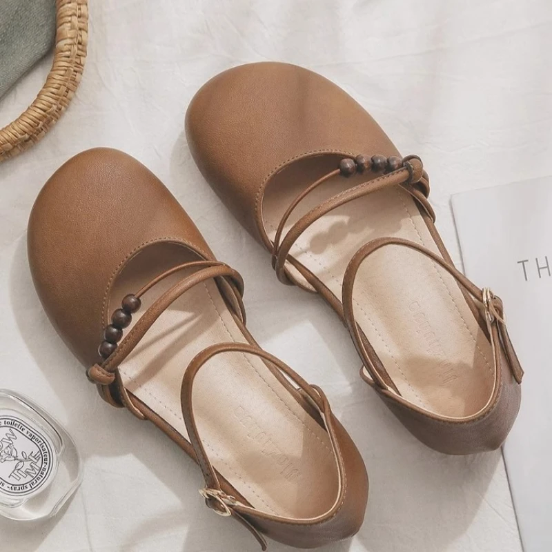 Leather Girls Ballet Flats Soft Sole Shoes for Autumn