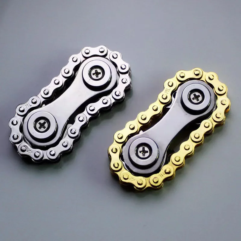 

Metal Fingertip Gyro Sprockets Chains Sprockets Flywheel Toys Gear Chain Gyro Fidget Spinner ADHD Sensory Fidget Toy Kids Gift