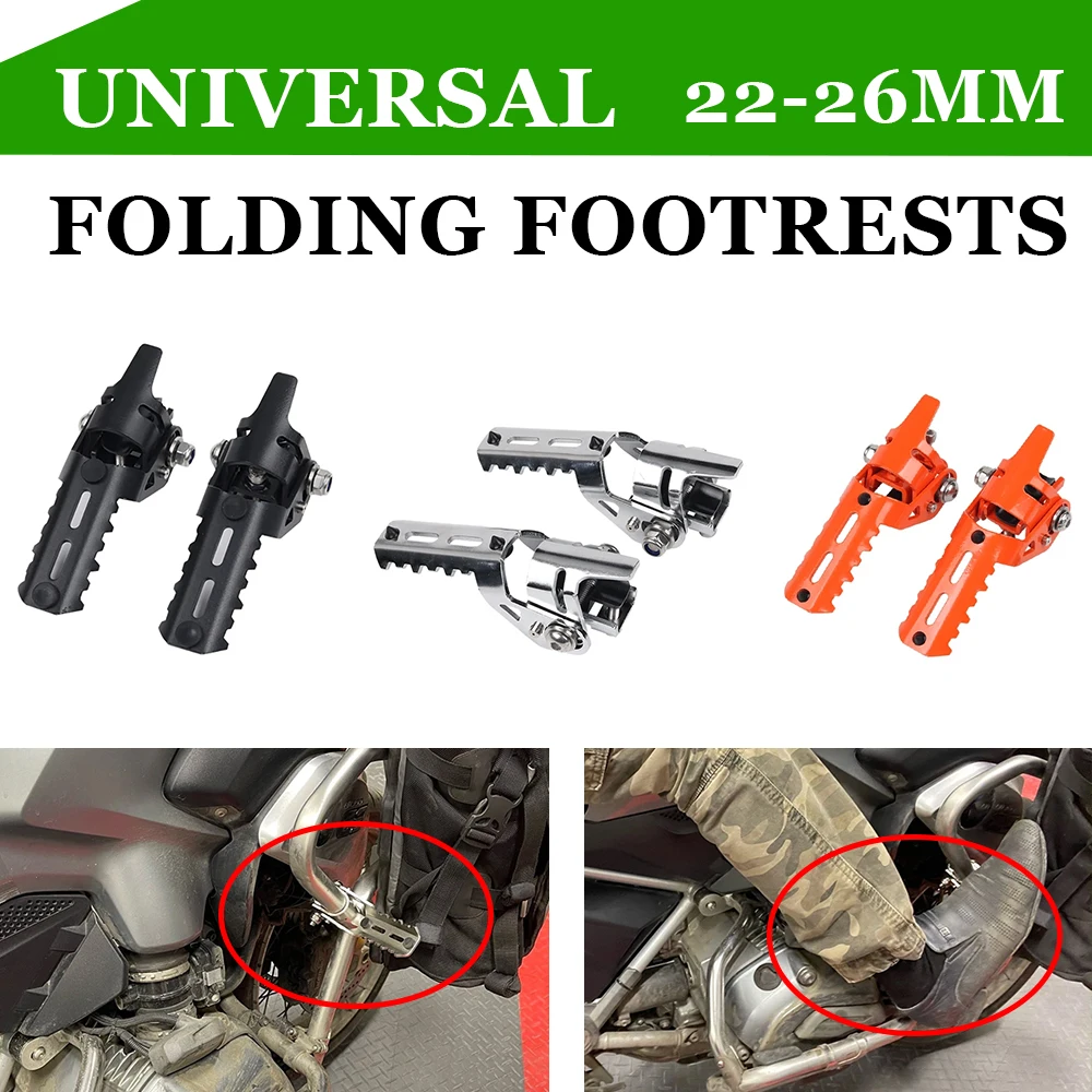 Motorcycle Accessories Motorcycle Foot Pedals Motorcycle Footrests For BMW R1250GS R 1200 1250 GS ADV Adventure LC HP GSA 2013-Motorcycle Highway Front Foot Pegs Folding Footrests Clamps