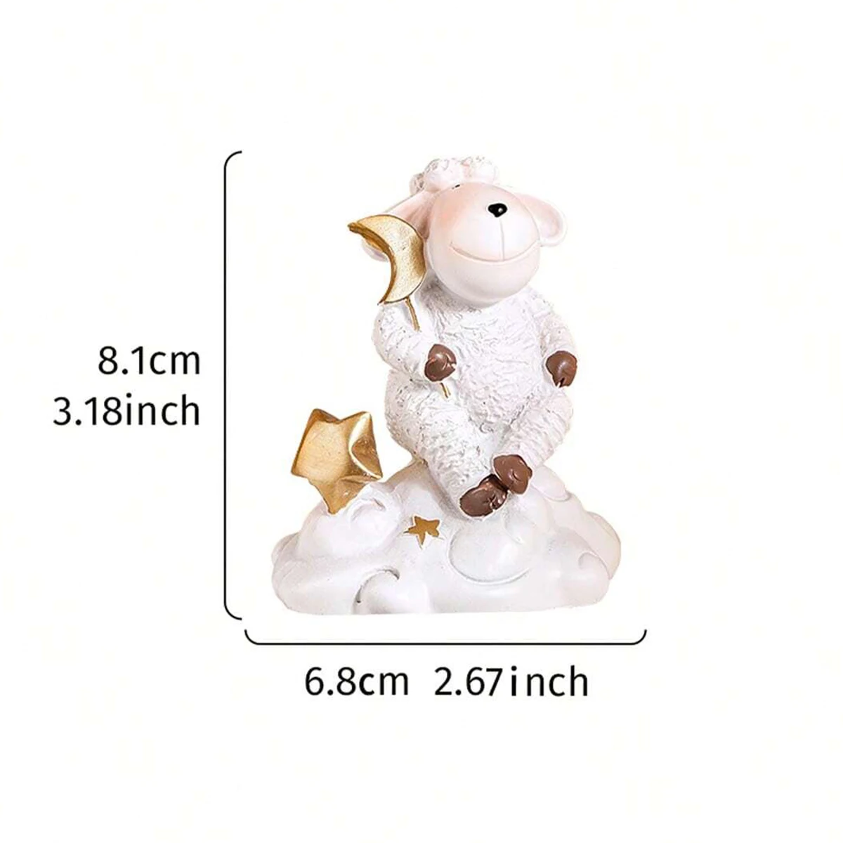 1PC Creative Little sheep Sitting on Clouds Decorative ornament, Festival celebration Ramadan Festival Decorative ornament