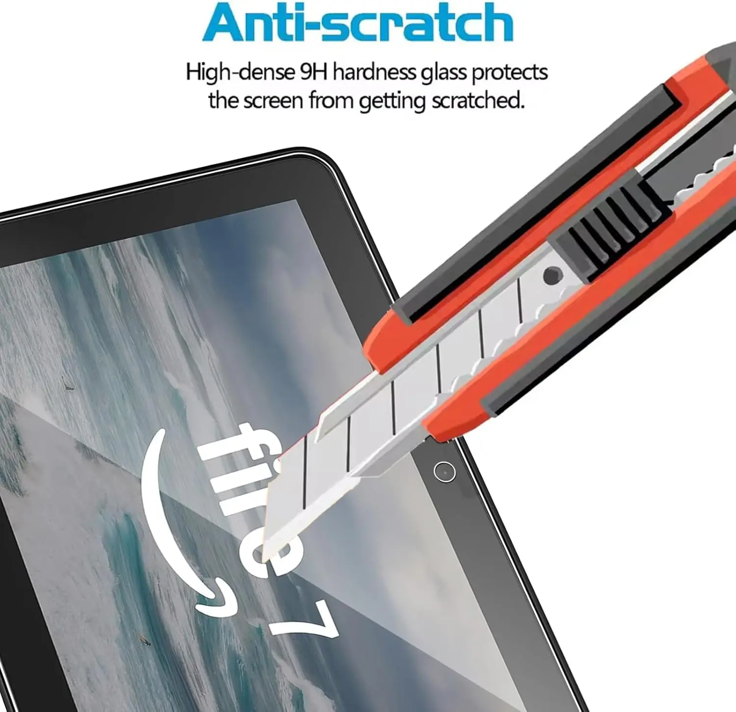 Premium 7-Inch 9H Anti-Scratch High Definition Bubble-Free Screen Protector Tempered Glass Film