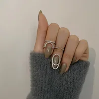 Fashion Gothic Metal Line Thin Nail Rings for Women Girl Daily Fingertip Protective Cover Fashion Jewelry Double Ring Adjustable 1