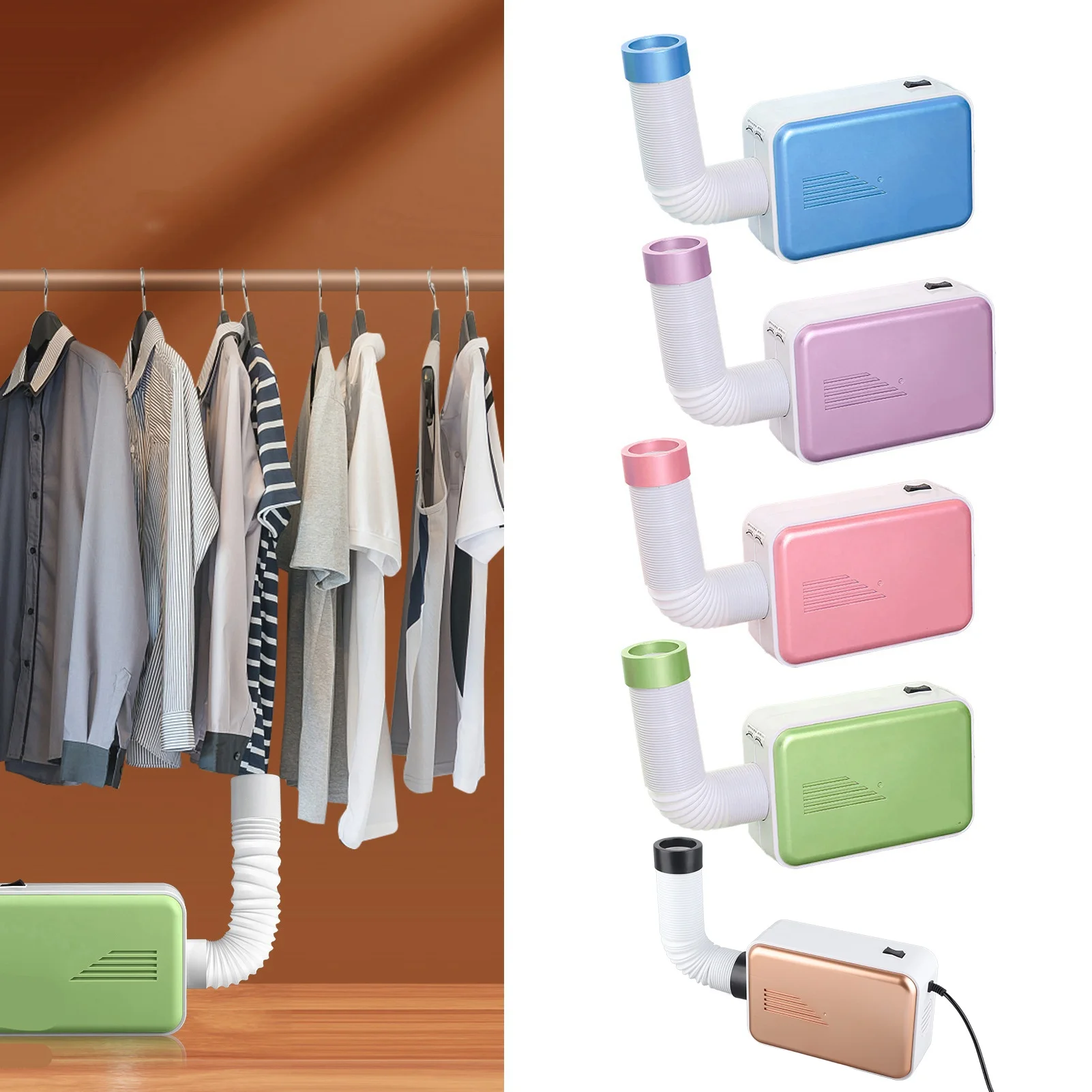 600W Household Quick Drying Clothes Dryer Small Drying Clothes Dryer Warm Is Dehumidified, Dry Shoes Warm Shoes,Wardrobe Folding 4